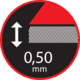 Klingenstärke 0,5 mm