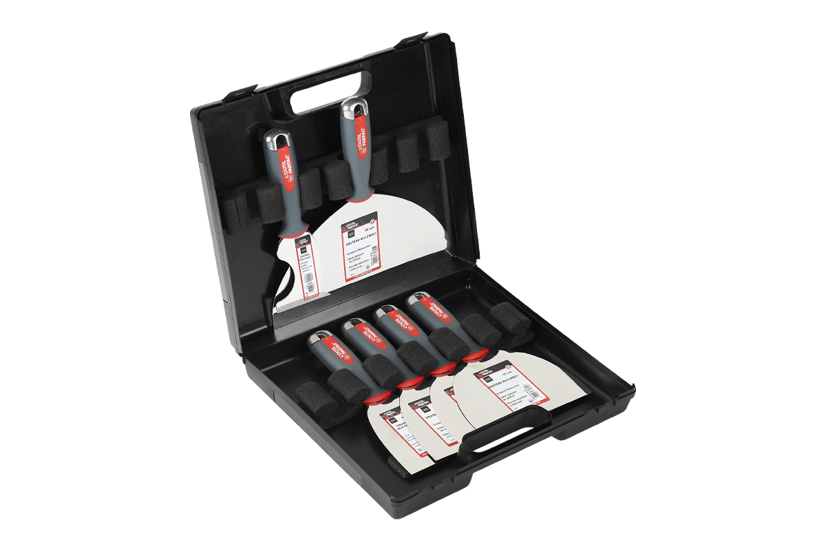 Set f&uuml;r Trockenbauer mit 6 ALU-CHOC&reg;-Spachtel