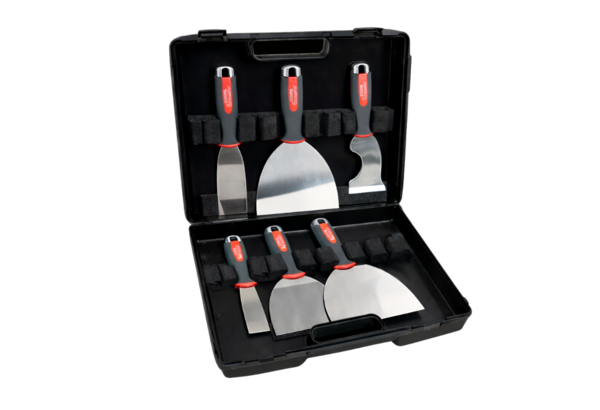 Set f&uuml;r Trockenbauer mit 6 ALU-CHOC&reg;-Spachtel